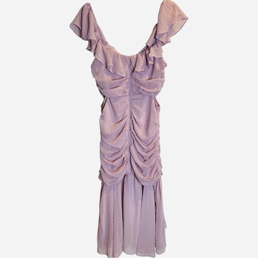 Astr The Label Pink Ruched Midi Dress with Scoop Neck NWOT - Picture 7 of 10